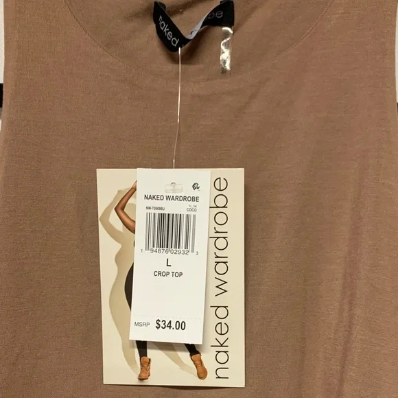 Naked Wardrobe Tan Cropped Tank - Picture 2 of 8
